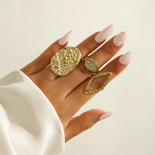 Jewelry Zinc Alloy Geometric Arc Ring Electroplating