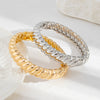 Jewelry Zinc Alloy Plain Ring Bracelet With Thread Texture And Electroplating