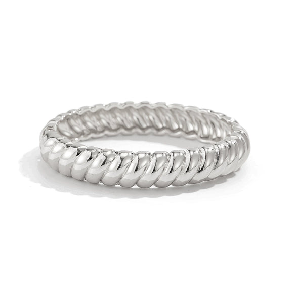 Jewelry Zinc Alloy Plain Ring Bracelet With Thread Texture And Electroplating