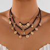 Jewelry Zinc Alloy Resin Beaded Necklace With Starfish Shell Star Shape Retro Electroplating For Women