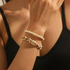 Jewelry Zinc Alloy Simple Style Electroplating Shell Pendant Necklace And Bracelet For Women