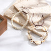 Jewelry Zinc Alloy Simple Style Electroplating Shell Pendant Necklace And Bracelet For Women