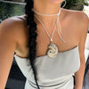 Jewelry Zinc Alloy Star Geometric Electroplating Necklace For Women
