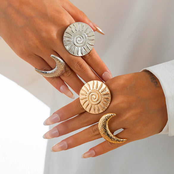 Jewelry Zinc Alloy Star Shape Ins Style Electroplated Ring