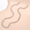 Jewelry Zircon Inlaid Copper Bamboo Chain Threepiece Set Necklace Earrings Bracelet