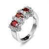 Jewelry Zircon Ring Copper Geometric Electroplating Women's