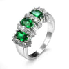 Jewelry Zircon Ring Copper Geometric Electroplating Women's