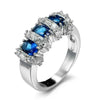 Jewelry Zircon Ring Copper Geometric Electroplating Women's
