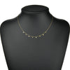 14K Gold Electroplated Stainless Steel Fivepointed Star Cross Love Clavicle Chain With Ochain