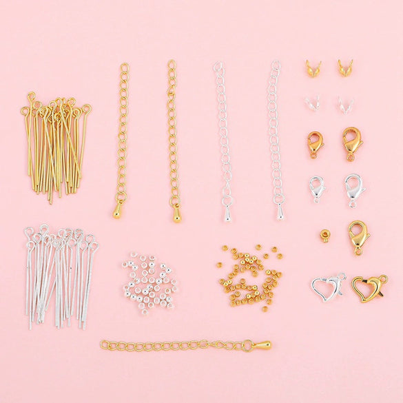 14K Gold Jewelry Accessories With Geometric Style Electroplated Beaded Extended Chain And Lobster Clasp For Diy Bracelet And Necklace
