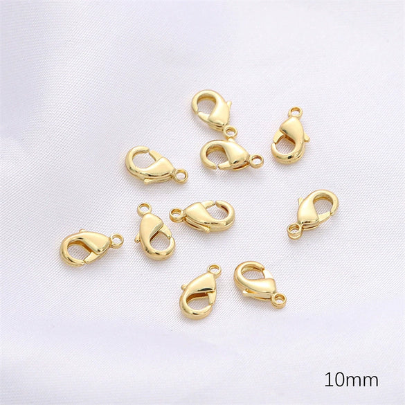 14K Gold Jewelry Accessories With Geometric Style Electroplated Beaded Extended Chain And Lobster Clasp For Diy Bracelet And Necklace