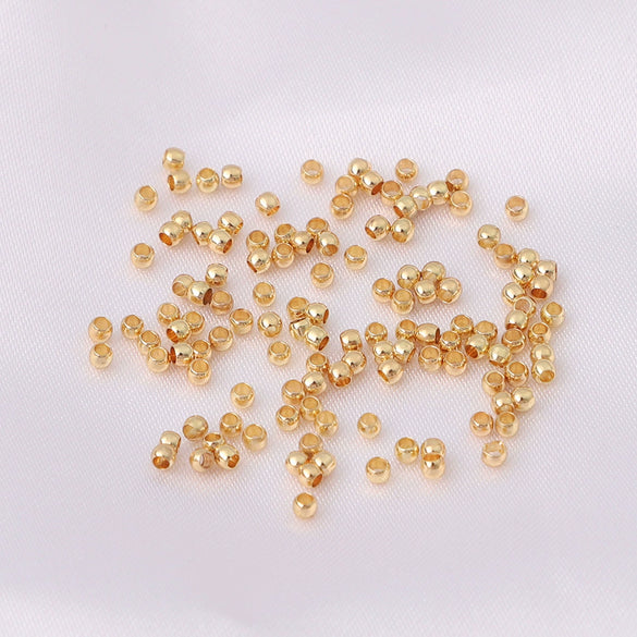 14K Gold Jewelry Accessories With Geometric Style Electroplated Beaded Extended Chain And Lobster Clasp For Diy Bracelet And Necklace