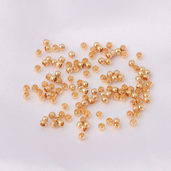 14K Gold Jewelry Accessories With Geometric Style Electroplated Beaded Extended Chain And Lobster Clasp For Diy Bracelet And Necklace