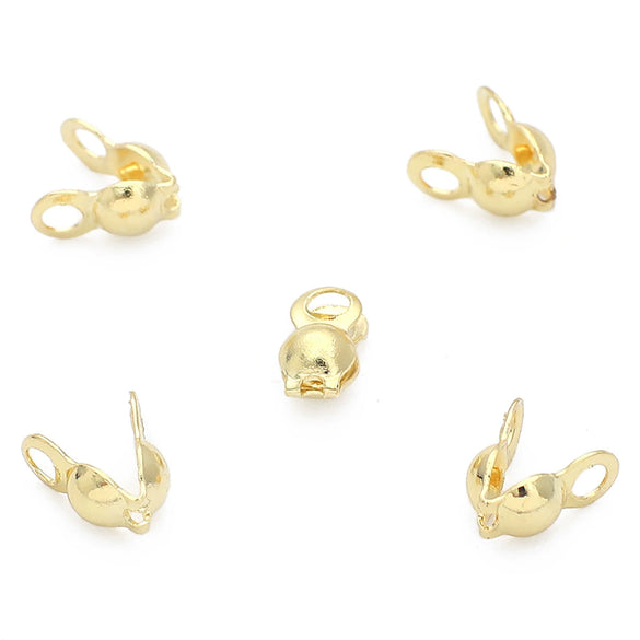 14K Gold Jewelry Accessories With Geometric Style Electroplated Beaded Extended Chain And Lobster Clasp For Diy Bracelet And Necklace