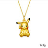 18K Gold Plated Cartoon Character Pendant Necklace For Women Alloy Clavicle Chain Fashion Jewelry