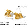 18K Gold Plated Stainless Steel Irregular Flower Geometric Earrings For Women With Non Fading Electroplated Finish