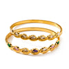 18K Vacuum Plated Oval Stainless Steel Bracelet With Zircon Inlay Minimalist Versatile Jewelry Wholesale