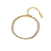 18K Vacuum Plated Stainless Steel Women's Bracelet With Geometric Zircon Design Light Luxury Fashion Jewelry
