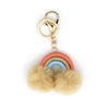 Key Chain Cotton Thread Handwoven Rainbow Pendant