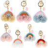 Key Chain Cotton Thread Handwoven Rainbow Pendant