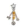 Key Chain Pendant Alloy Gravel Glass Beads Geometric Star Moon Electroplating Pastoral Style