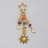 Key Chain Pendant Alloy Gravel Glass Beads Geometric Star Moon Electroplating Pastoral Style