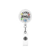 Key Chain Plastic Abs Modern Art Billiard Patch Retractable Rotating Id Back Clip Glue Puller
