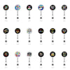 Key Chain Plastic Abs Modern Art Billiard Patch Retractable Rotating Id Back Clip Glue Puller