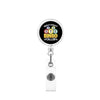 Key Chain Plastic Abs Modern Art Billiard Patch Retractable Rotating Id Back Clip Glue Puller