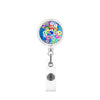 Key Chain Plastic Abs Modern Art Billiard Patch Retractable Rotating Id Back Clip Glue Puller