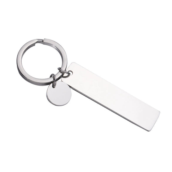 Key Chain Stainless Steel Long Round Fashion Geometric Electroplated Pendant Accessories