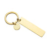 Key Chain Stainless Steel Long Round Fashion Geometric Electroplated Pendant Accessories