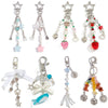 Key Pendant Alloy Acrylic Imitation Pearl Fruit Pattern Semimanual Strawberry Bow Fivepointed Star Design