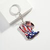 Key Pendant Western Cowboy Leather Shoes Pattern Wood Printing Decoration