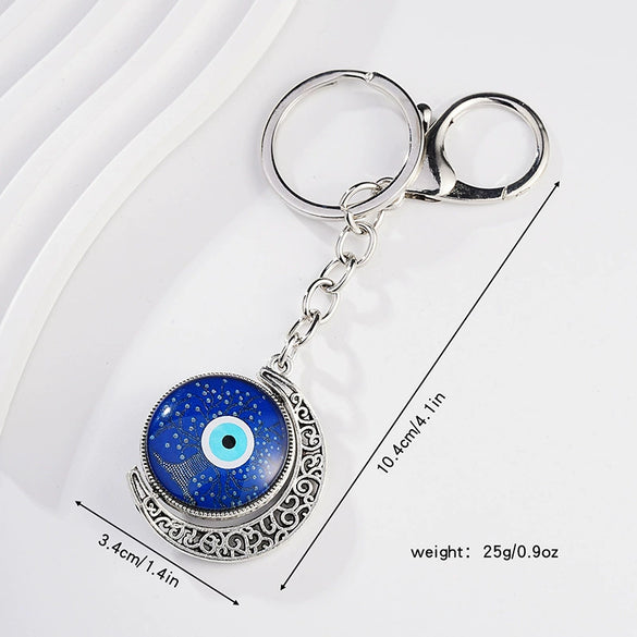 Key Ring Pendant Metal Fashion Stars Sun And Moon Clouds Cosmic Electroplated