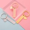 Keychain Accessories Stainless Steel Rectangular Heart Love Pendant