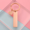 Keychain Accessories Stainless Steel Rectangular Heart Love Pendant