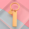 Keychain Accessories Stainless Steel Rectangular Heart Love Pendant