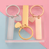 Keychain Accessories Stainless Steel Rectangular Heart Love Pendant