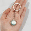 Keychain Metal Glass Solar System Galaxy Nebula Double Sided Ball Pendant Electroplating Stars Sun Moon Clouds Universe Design