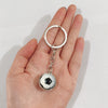 Keychain Metal Glass Solar System Galaxy Nebula Double Sided Ball Pendant Electroplating Stars Sun Moon Clouds Universe Design