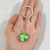 Keychain Metal Glass Solar System Galaxy Nebula Double Sided Ball Pendant Electroplating Stars Sun Moon Clouds Universe Design
