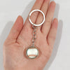 Keychain Metal Glass Solar System Galaxy Nebula Double Sided Ball Pendant Electroplating Stars Sun Moon Clouds Universe Design