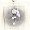 Keychain Metal Plush Fur Ball Women's Creative Bag Pendant