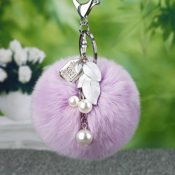Keychain Metal Plush Fur Ball Women's Creative Bag Pendant