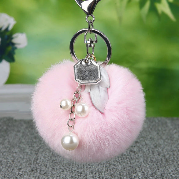 Keychain Metal Plush Fur Ball Women's Creative Bag Pendant