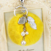 Keychain Metal Plush Fur Ball Women's Creative Bag Pendant