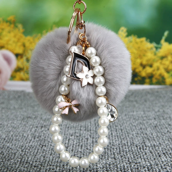 Keychain Metal Plush Fur Ball Women's Creative Bag Pendant