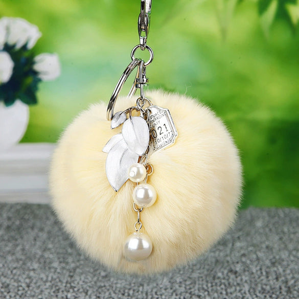 Keychain Metal Plush Fur Ball Women's Creative Bag Pendant