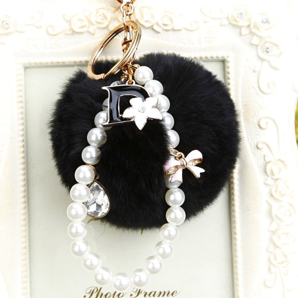 Keychain Metal Plush Fur Ball Women's Creative Bag Pendant